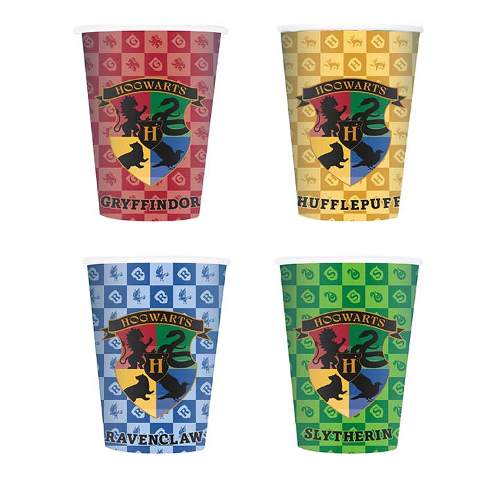 Harry Potter Paper Party Cups 8 Pack (Houses) | Party Save Smile