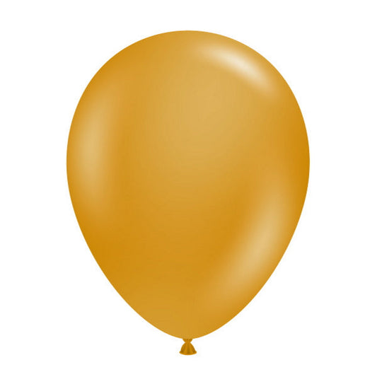 Tuftex Metallic Gold Latex Balloons 11 inches | Party Save Smile