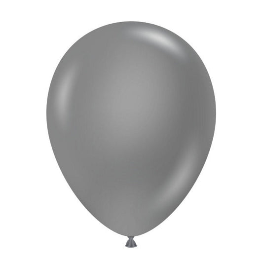 Tuftex Metallic Silver Latex Balloons 11 inches | Party Save Smile