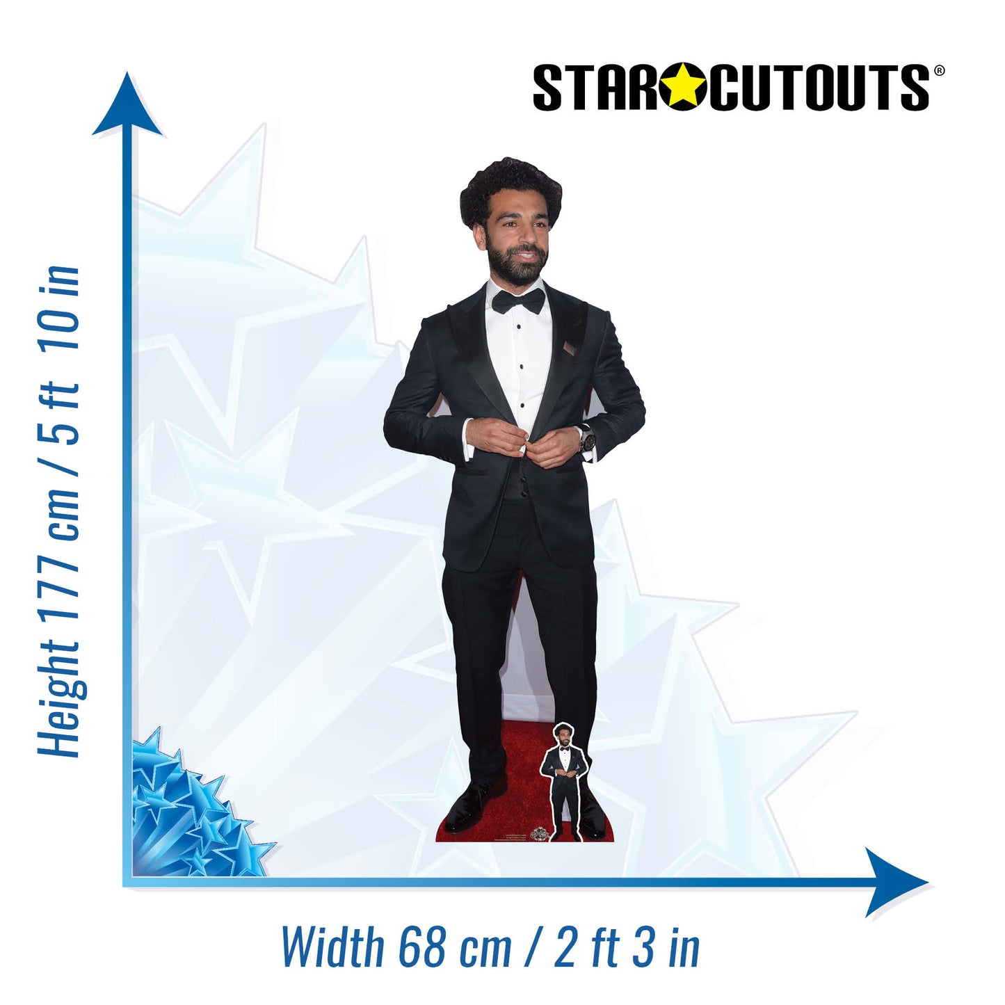 Mo Salah Life Size Cardboard Cutout Height 177cm With Mini