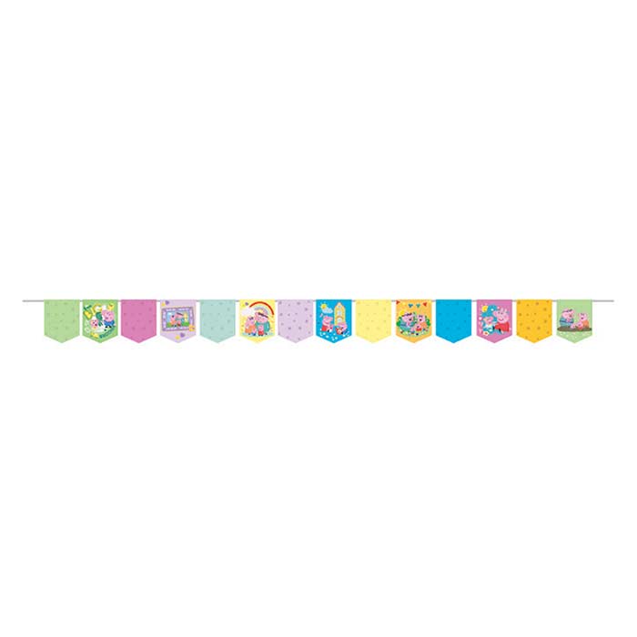 Peppa Pig Bunting Flag Banner Decoration | Party Save Smile