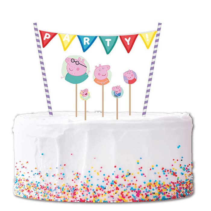 Peppa Pig Cake Topper Bunting Decoration | Party Save Smile