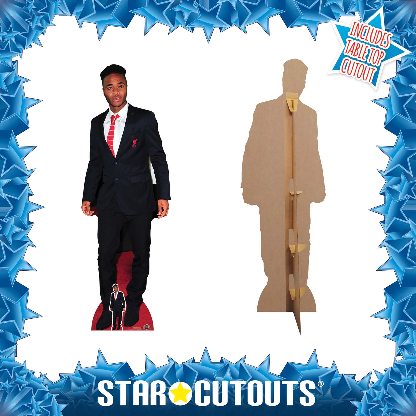 Raheem Sterling Cardboard Cutout Footballer Height 172cm Lifesize With Mini