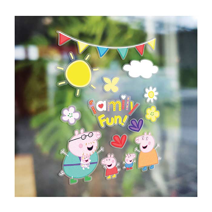Peppa Pig Window Cling Party Decorations | Party Save Smile