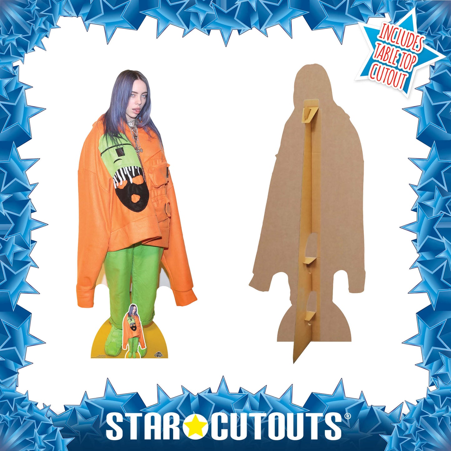 Billie Eilish Cardboard Cutout Tongue Out Height 163cm Life Size With Mini