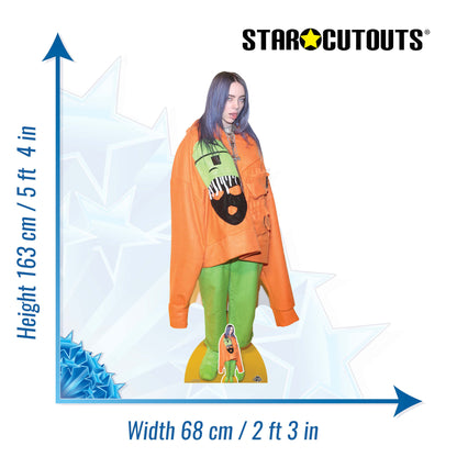 Billie Eilish Cardboard Cutout Tongue Out Height 163cm Life Size With Mini