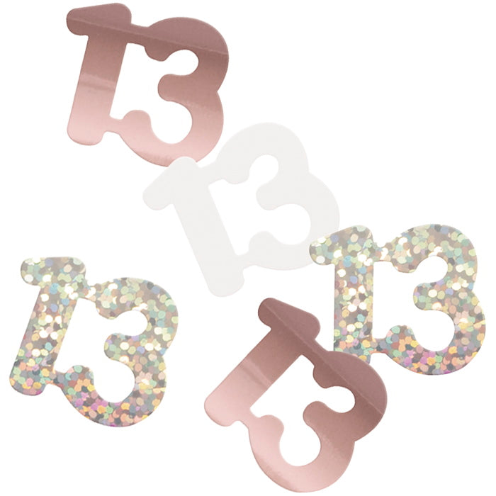 Rose Gold 13 Confetti 14g | Party Save Smile