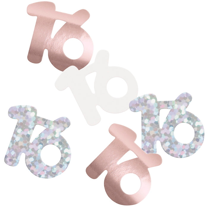 Rose Gold 16 Confetti 14g | Party Save Smile