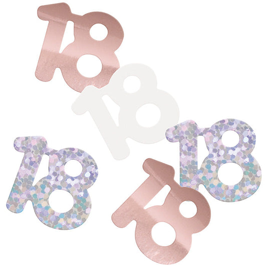 Rose Gold 18 Confetti 14g | Party Save Smile