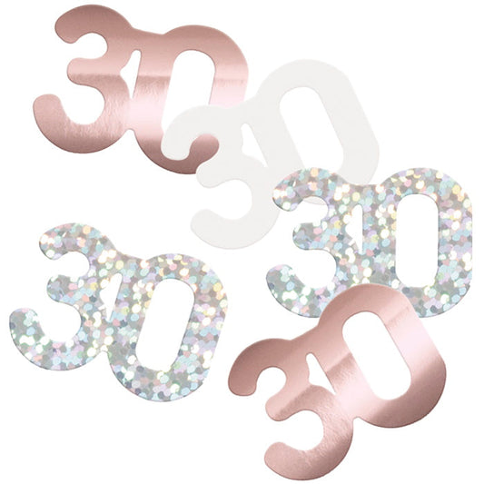 Rose Gold 30 Confetti 14g | Party Save Smile