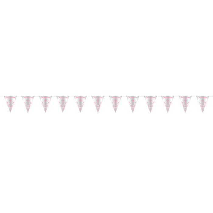 Pink Holy Cross Confirmation Bunting Flag Decoration