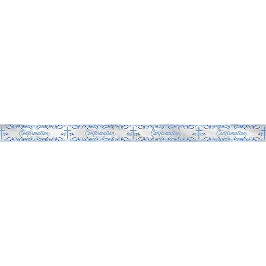 Blue Holy Cross Confirmation Foil Banner Decoration | Party Save Smile