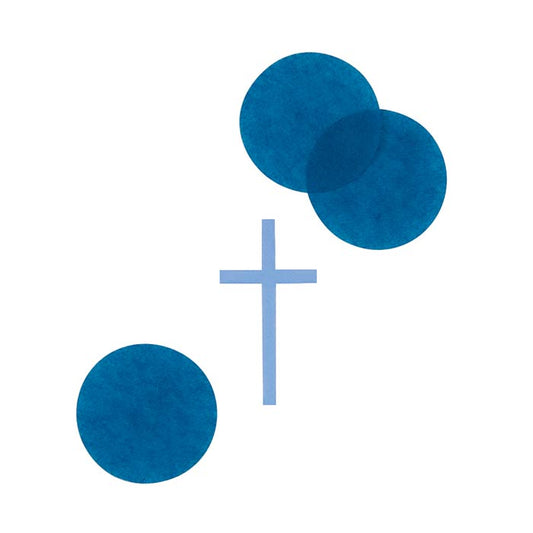 Blue Holy Cross Communion Paper Confetti | Party Save Smile