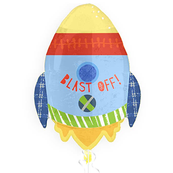 Space Rocket Giant Foil Balloon | Party Save Smile