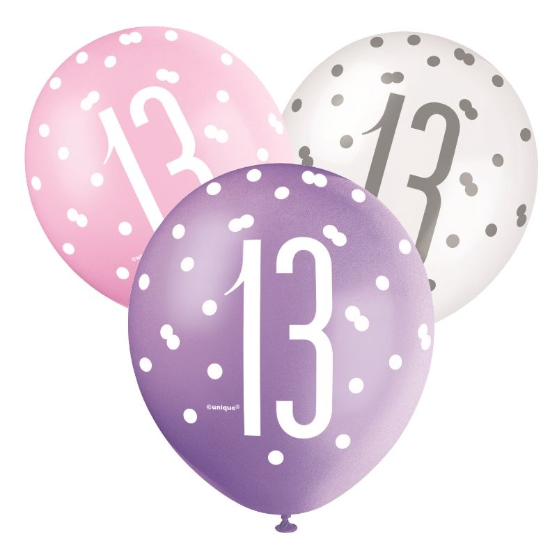 Pink Glitz 13th Birthday Party Pack – Teen Girl Banner Set