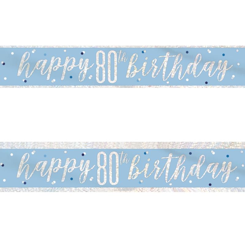 Party Packs - 80th Birthday Blue Silver