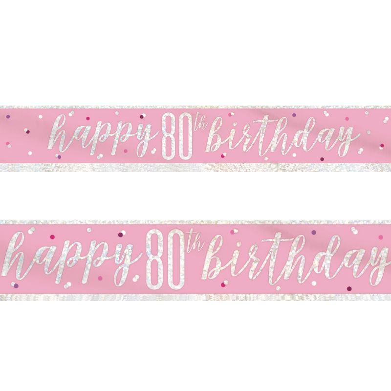 Party Packs - 80th Birthday Pink Silver