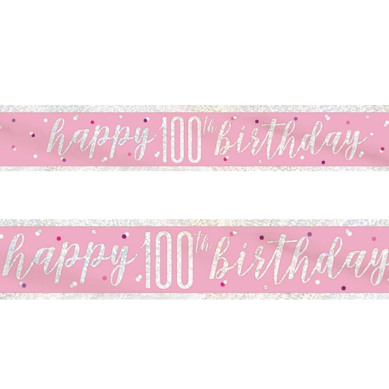 Pink Glitz Premium 100th Birthday Party Pack