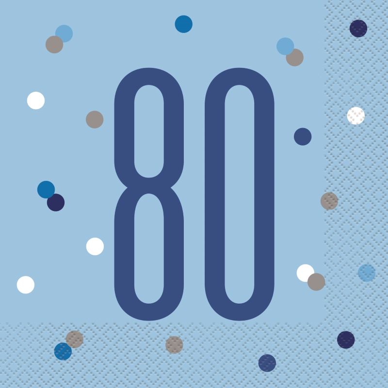 Party Packs - 80th Birthday Blue Silver