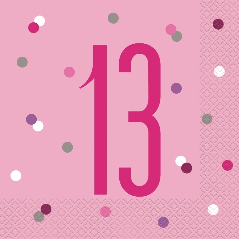Pink Glitz 13th Birthday Party Pack – Teen Girl Banner Set