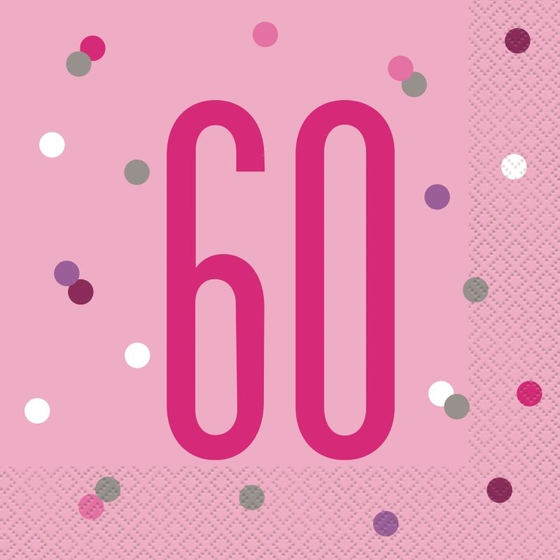 Pink and Silver 60th Birthday Decoration Pack: Party Kit