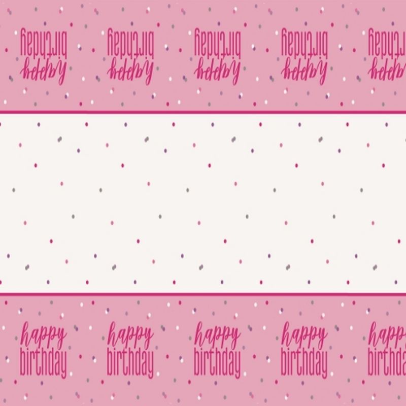 Pink & Silver Birthday Party Pack: Tableware Party Kit