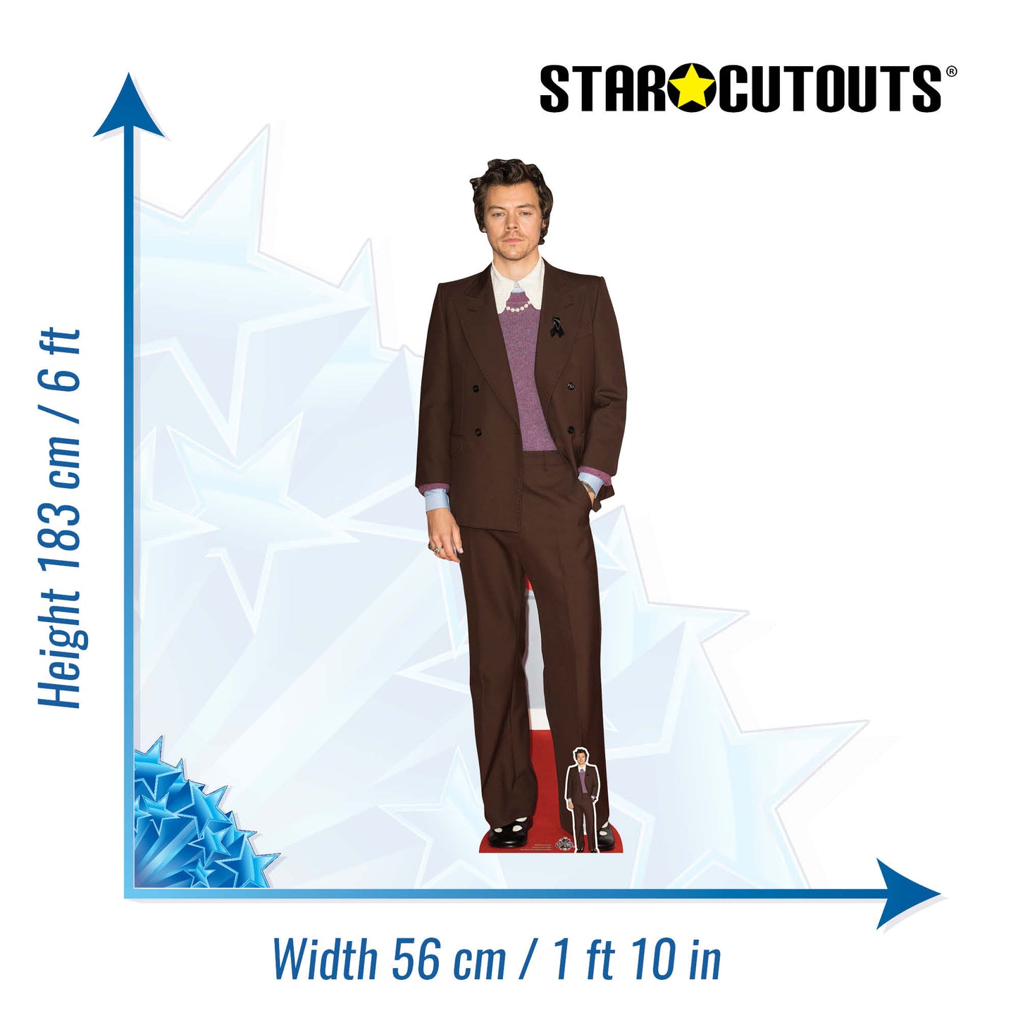 Harry Styles Cardboard Cutout Height 183cm Lifesize With Mini