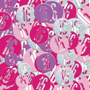 Pink & Silver 16th Birthday Confetti 14 grams