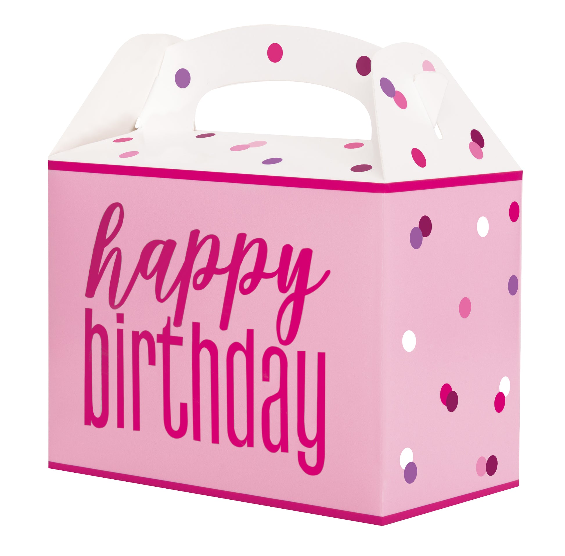 Pink and Silver Birthday Party Boxes 6 Pack | Party Save Smile