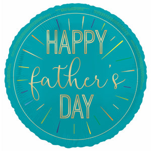 Blue and Gold Happy Father's Day Foil Balloon 18 inches