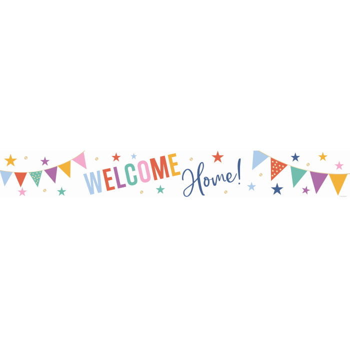 Welcome Home Foil Banner 2.7 Metres | Party Save Smile