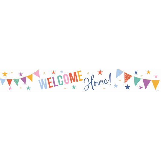 Welcome Home Foil Banner 2.7 Metres | Party Save Smile