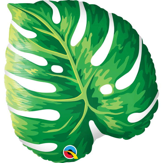 Tropical Philodendron Leaf Foil Balloons 21 Inch | Party Save Smile