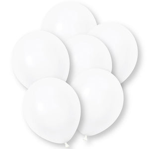 White Latex Balloons 12 Inch 10 Pack