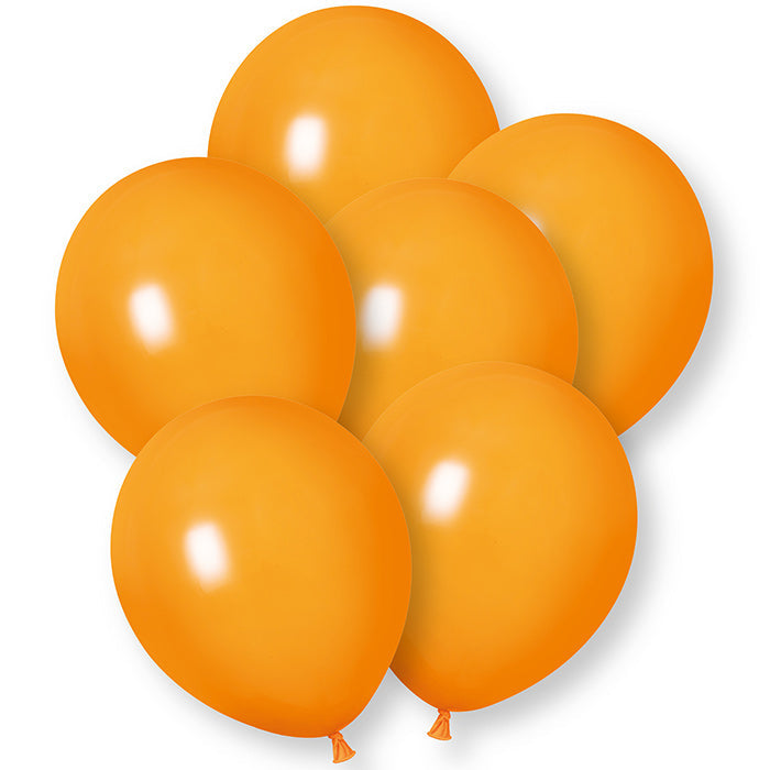 Orange Latex Balloons 12 Inch 10 Pack | Party Save Smile