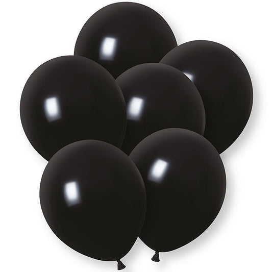 Black Latex Balloons 12 Inch 10 Pack | Party Save Smile