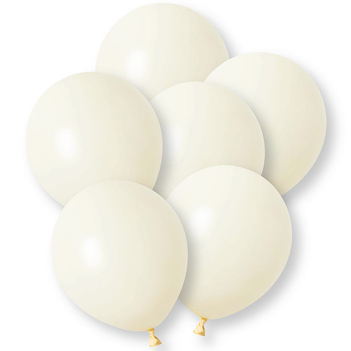 Ivory Latex Balloons 12 Inch 10 Pack | Party Save Smile