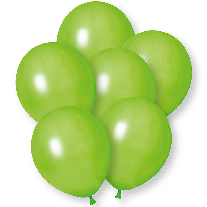 Lime Green Latex Balloons 12 Inch 10 Pack | Party Save Smile