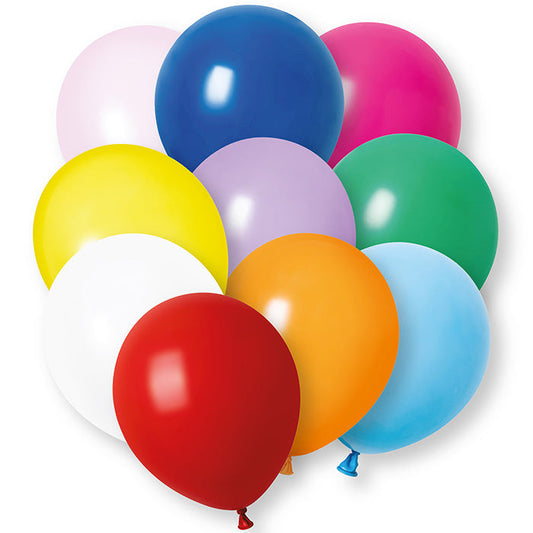Assorted Colours Latex Balloons 12 Inch 10 Pack | Party Save Smile