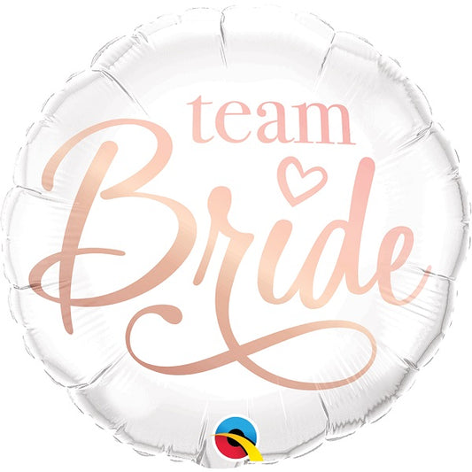 Team Bride | Rose Gold Foil Balloon 18 Inch | Party Save Smile