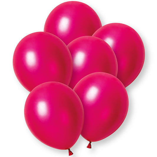 Fuchsia Pink Latex Balloons 12 Inch 8 Pack | Party Save Smile