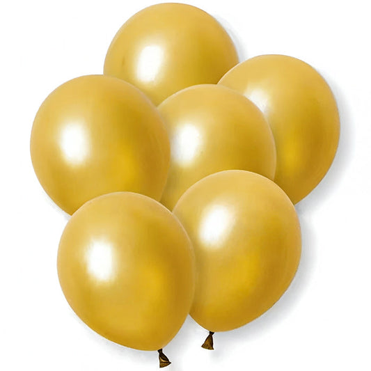Pearl Gold Latex Balloons 12 Inch 8 Pack | Party Save Smile