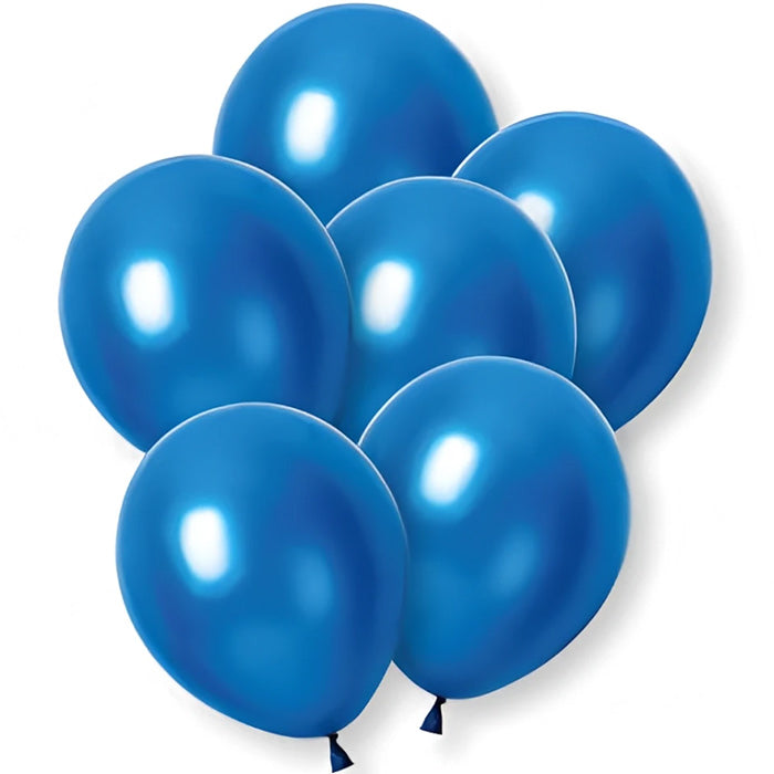Pearl Blue Latex Balloons 12 Inch 8 Pack | Party Save Smile