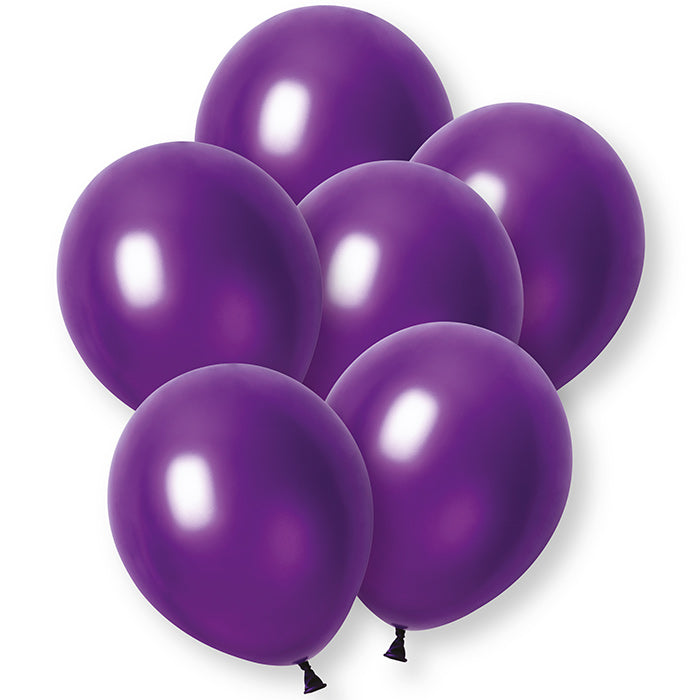 Purple Latex Balloons 12 Inch 8 Pack | Party Save Smile