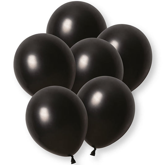 Black Latex Balloons 12 Inch 8 Pack | Party Save Smile