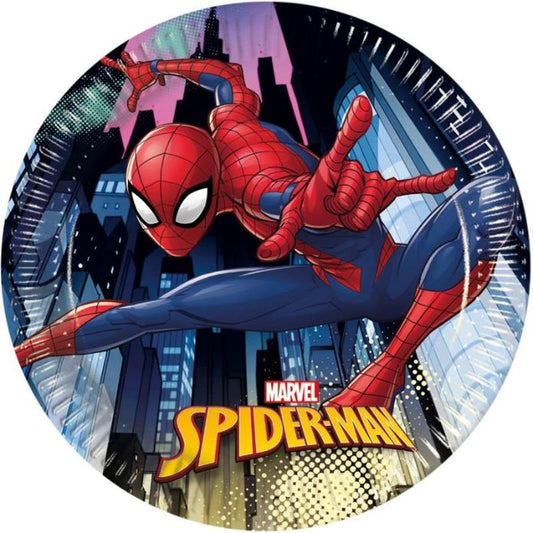 Spiderman Team Up Party Cake Plates Pack of 8 | Party Save Smile