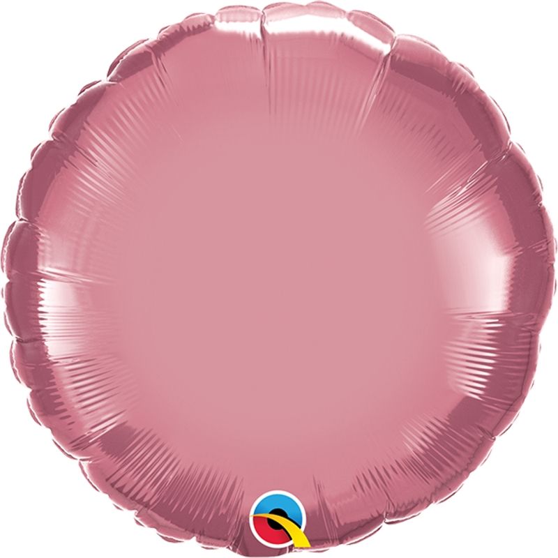 Chrome Mauve Circle Foil Balloons 18 Inches | Party Save Smile