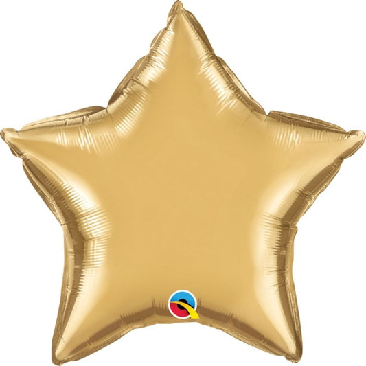 Qualatex Chrome Gold Balloons Foil Star 20 Inches | Party Save Smile