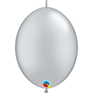 Silver Quick Link Balloons Qualatex 6 inch