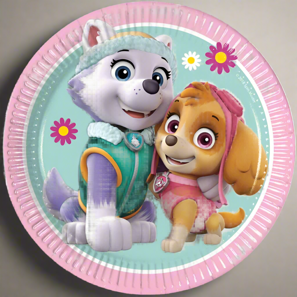 Everest & Skye Paw Patrol Plates Pack of 8